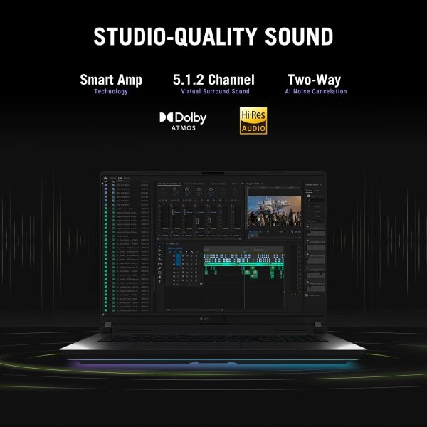 ⁦ASUS ROG Strix G16 (Eclipse Gray) Gaming Laptop | NVIDIA RTX 5050 8GB | Intel Core i7 14650HX | 16GB RAM | 1TB SSD | 16"FHD+ 165Hz | Win11 [G615JHR-1SG7821W]⁩ - الصورة ⁦9⁩