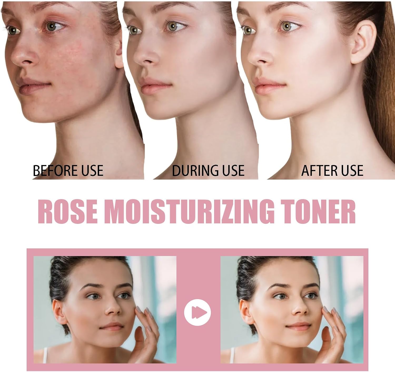 Lyaqbe Rose Water Moisturizing Spray,Rose Water Toner,Facial Hydrating Spray,A Must-have Toner for Summer,Deeply Hydrate and Shrink Pores 3 Lyaqbe Rose Water Moisturizing Spray,Rose Water Toner,Facial Hydrating Spray,A Must-have Toner for Summer,Deeply Hydrate and Shrink Pores - الصورة 3