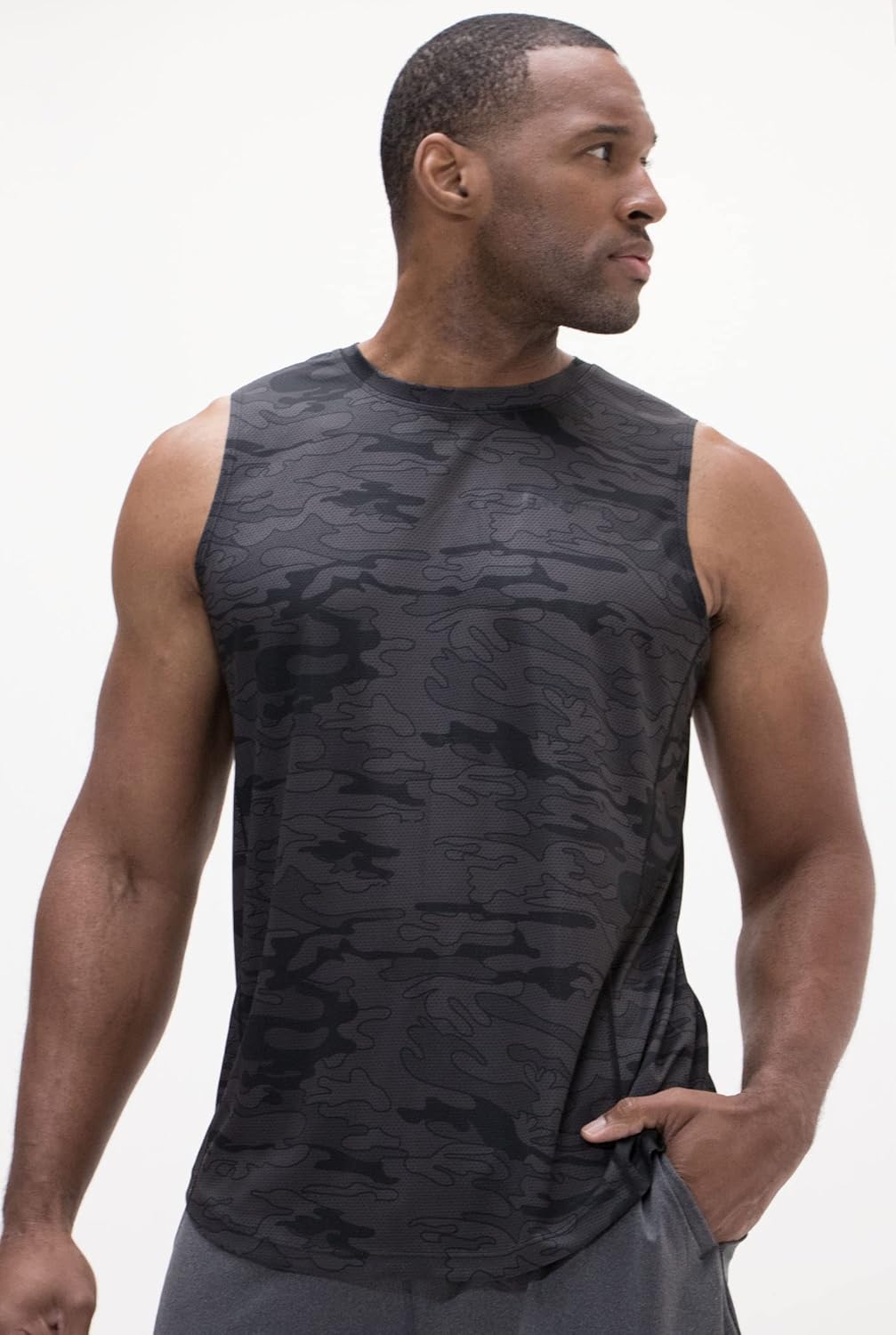 DEVOPS 3 Pack Men's Muscle Shirts Sleeveless Dri Fit Gym Workout Tank Top 4 DEVOPS 3 Pack Men's Muscle Shirts Sleeveless Dri Fit Gym Workout Tank Top - الصورة 4