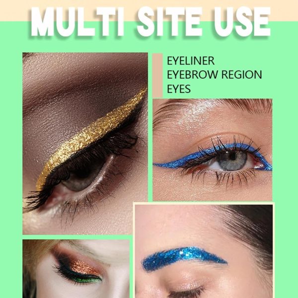 ⁦Azonee Eye Liner Pen Set, Eye Shadow Pencil Pearl Eye Liner Kit, Sparkle Shimmer Colored Eyeliner Pen, High-Color Long-Lasting Waterproof Eyeshadow Set⁩ - الصورة ⁦4⁩