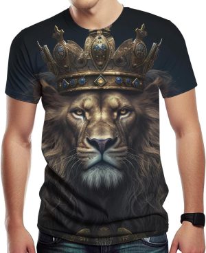 Girren Men's Lion Graphic T-Shirt Summer Fashion Tee Top Shirt Design T-Shirts Summer Short Sleeve Lion T-Shirt