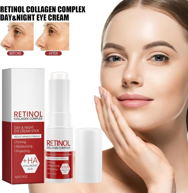 ⁦NOVOLAN Retinol Day & Night Eye Cream Stick 4g Dual-Action Eye Care, Diminishes Fine Lines and Wrinkles, Reduces Under-Eye Bags and Puffiness, Fades Dark Circles, Deep Hydration and Moisture⁩ - الصورة ⁦8⁩