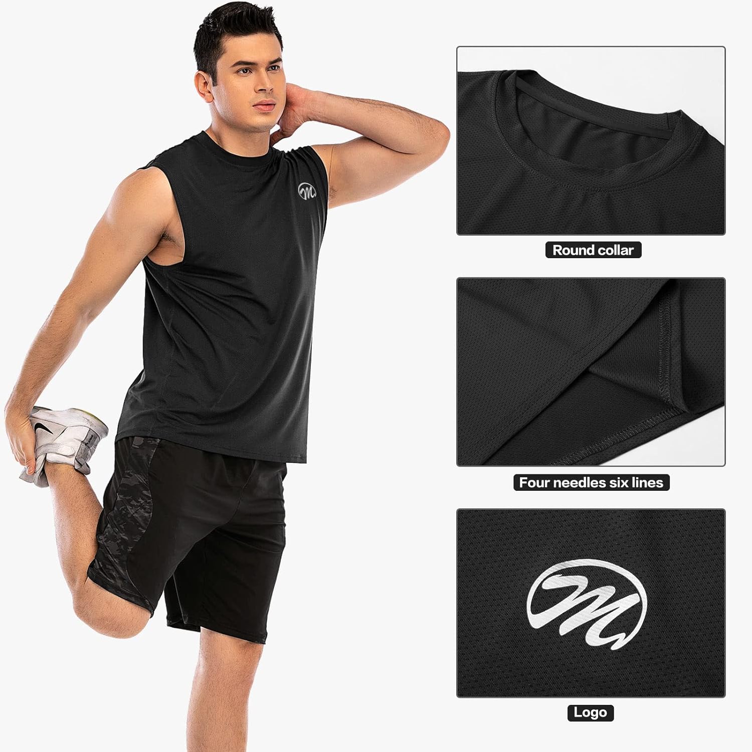 MEETWEE Sports Shirt Men's Running Shirt Short Sleeve Mesh Functional Shirt Breathable Quick-Drying Sports Gym Shirt Training Shirt for Men Summer 3 MEETWEE Sports Shirt Men's Running Shirt Short Sleeve Mesh Functional Shirt Breathable Quick-Drying Sports Gym Shirt Training Shirt for Men Summer - الصورة 3