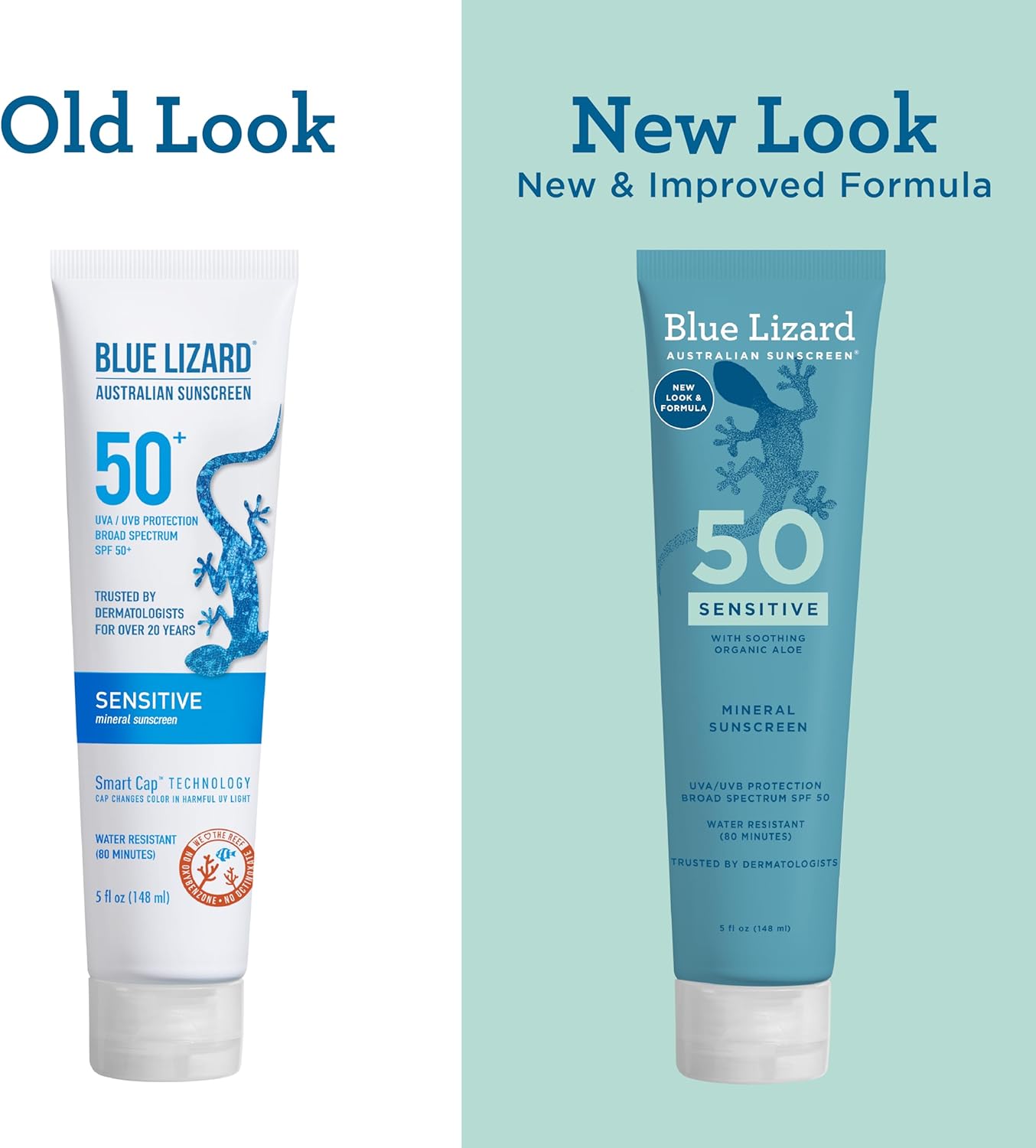 BLUE LIZARD Sensitive Mineral Sunscreen with Zinc Oxide 50+ Water Resistant UVAUVB Protection with Smart Cap Technology Fragrance Free, Sensitve, SPF 50 - - Tube, Unscented, 5 Fl Oz 4 BLUE LIZARD Sensitive Mineral Sunscreen with Zinc Oxide 50+ Water Resistant UVAUVB Protection with Smart Cap Technology Fragrance Free, Sensitve, SPF 50 - - Tube, Unscented, 5 Fl Oz - الصورة 4