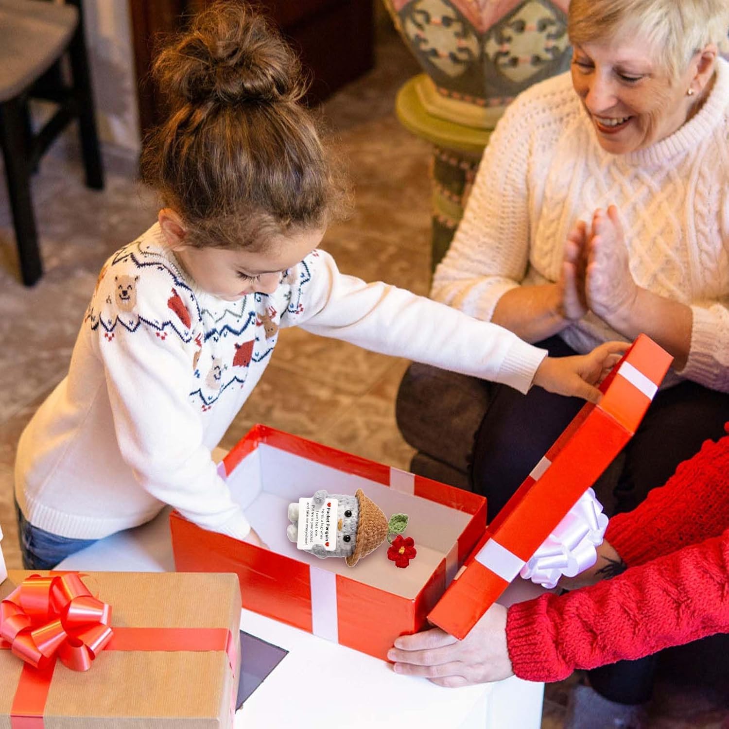 Positive Penguin Pocket, Penguin Emotional Support Plush, Mini Funny Positive Penguins Crochet Doll Pocket Hug Penguins Emotional Support Plush Good Luck Gift Birthday Christmas Decoration 7 Positive Penguin Pocket, Penguin Emotional Support Plush, Mini Funny Positive Penguins Crochet Doll Pocket Hug Penguins Emotional Support Plush Good Luck Gift Birthday Christmas Decoration - الصورة 7