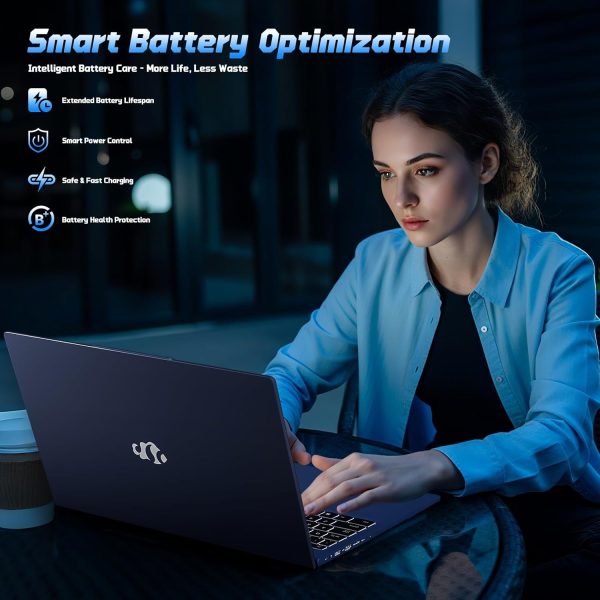 ⁦NIMO 15.6 FHD Laptop, Intel 6-Cores i3-1215U, 65W Type-C, Fingerprint, Backlit Keyboard, IPS Business Laptop, Wi-Fi 6, Numpad, Win 11⁩ - الصورة ⁦9⁩