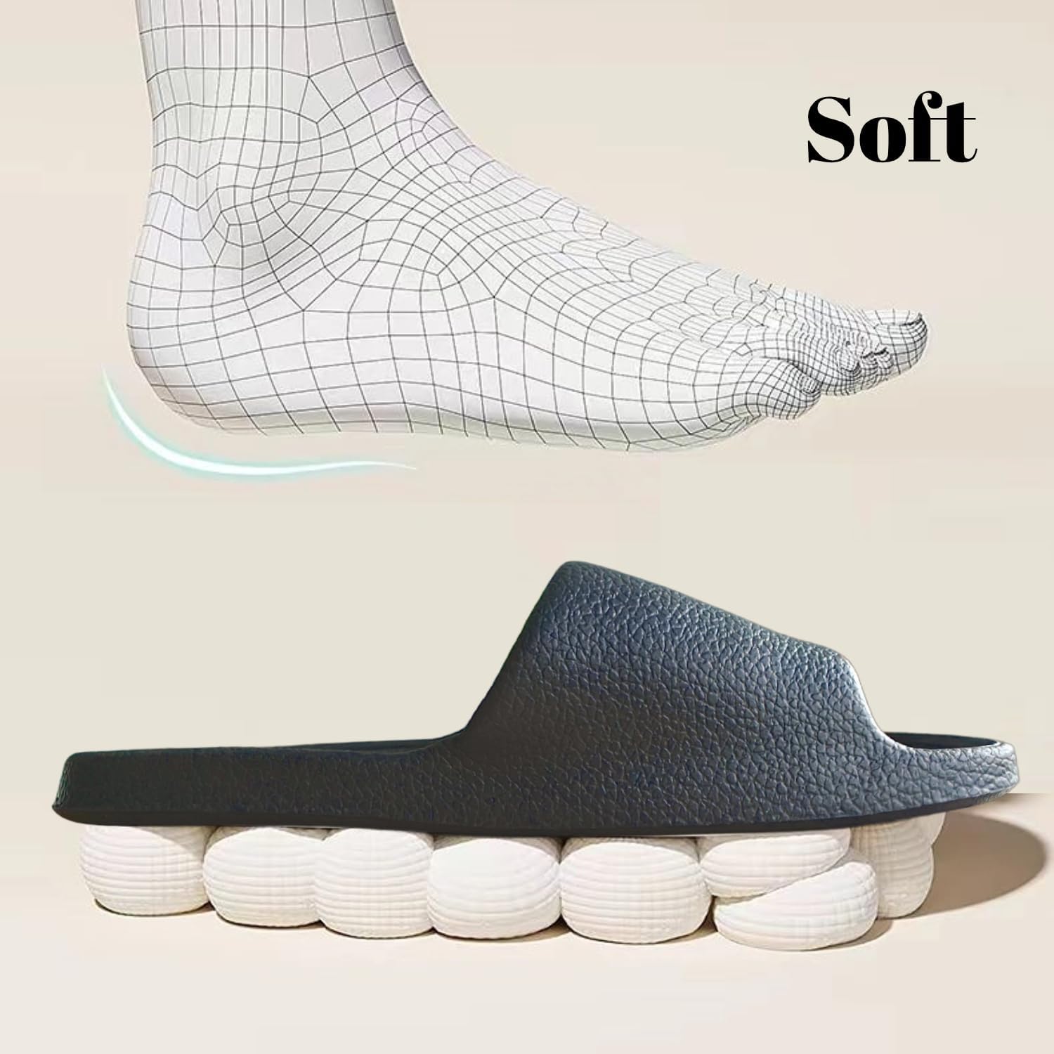 Lightweight Slippers for Women and Men,Quick Drying Non-Slip Slides Bathroom Home Slippers,Soft Sandals for Shower Spa Bath Pool Gym 4 Lightweight Slippers for Women and Men,Quick Drying Non-Slip Slides Bathroom Home Slippers,Soft Sandals for Shower Spa Bath Pool Gym - الصورة 4