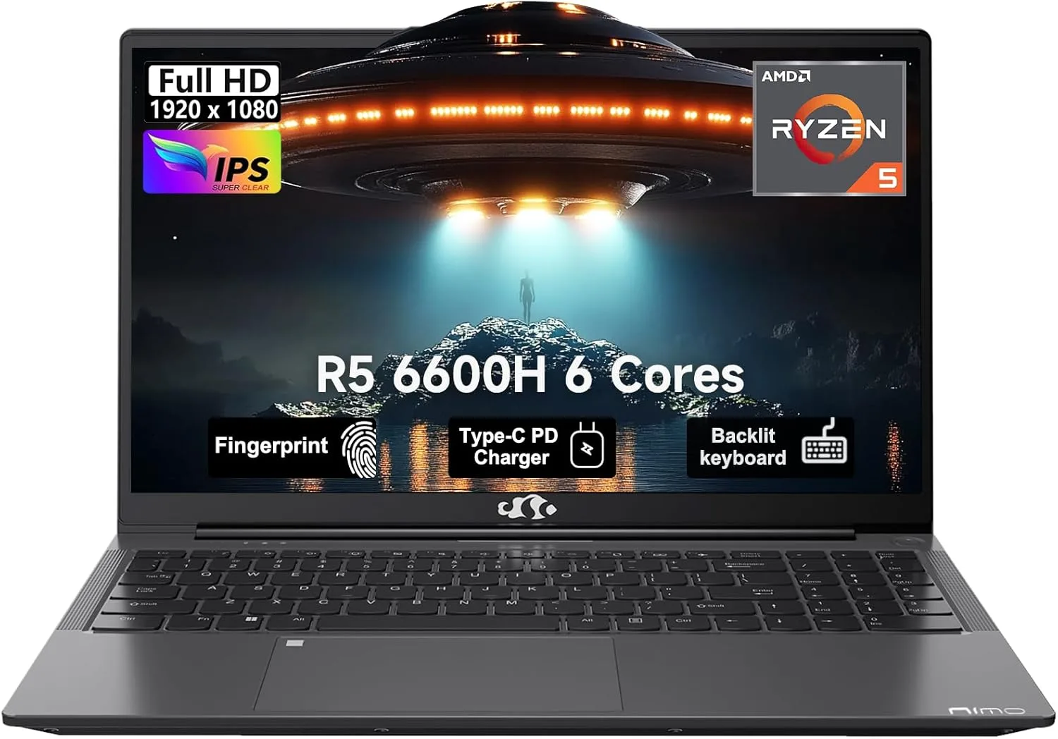 نيمو لابتوب العاب IPS FHD مقاس 15.6 انش، معالج AMD رايزن 5 6600H سداسي النواة ووحدة معالجة رسومات جرافيكية 660M وذاكرة 32GB DDR5 RAM و1TB SSD (افضل من i7-1165G7، حتى 4.5GHz) مع كيبورد باضاءة خلفية GaN 8 نيمو لابتوب العاب IPS FHD مقاس 15.6 انش، معالج AMD رايزن 5 6600H سداسي النواة ووحدة معالجة رسومات جرافيكية 660M وذاكرة 32GB DDR5 RAM و1TB SSD (افضل من i7-1165G7، حتى 4.5GHz) مع كيبورد باضاءة خلفية GaN