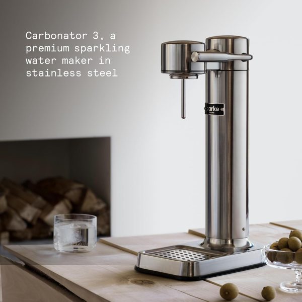 ⁦Aarke - Carbonator Iii Premium Carbonator/Sparkling & Seltzer Water Maker With Pet Bottle (Stainless Steel), Connectme Electronics Trading, silver, AAC3-Steel⁩ - الصورة ⁦3⁩