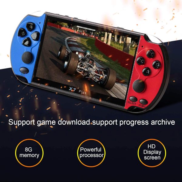 ⁦Morelian 5.1inch X7 Plus Video Game Console Handheld Game Players Double Rocker 8GB Memory Built in 1000 Games MP5 Game Controller⁩ - الصورة ⁦3⁩