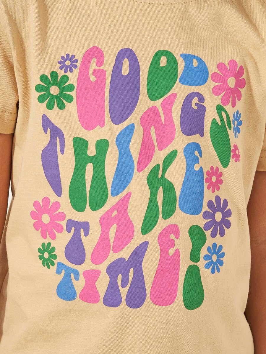 Styli Girls Slogan Print Round Neck T-Shirt 4 Styli Girls Slogan Print Round Neck T-Shirt - الصورة 4