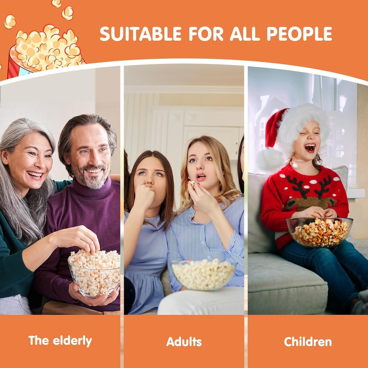 ALMEKAQUZ Popcorn Popper Machine Electric Hot Air Popcorn Maker with Measuring Cup & Butter Melting Tray, High Popping Rate, 2 Min Fast Making Popcorn Healthy Oil Free for Home Kids Movie Night 6 ALMEKAQUZ Popcorn Popper Machine Electric Hot Air Popcorn Maker with Measuring Cup & Butter Melting Tray, High Popping Rate, 2 Min Fast Making Popcorn Healthy Oil Free for Home Kids Movie Night - الصورة 6