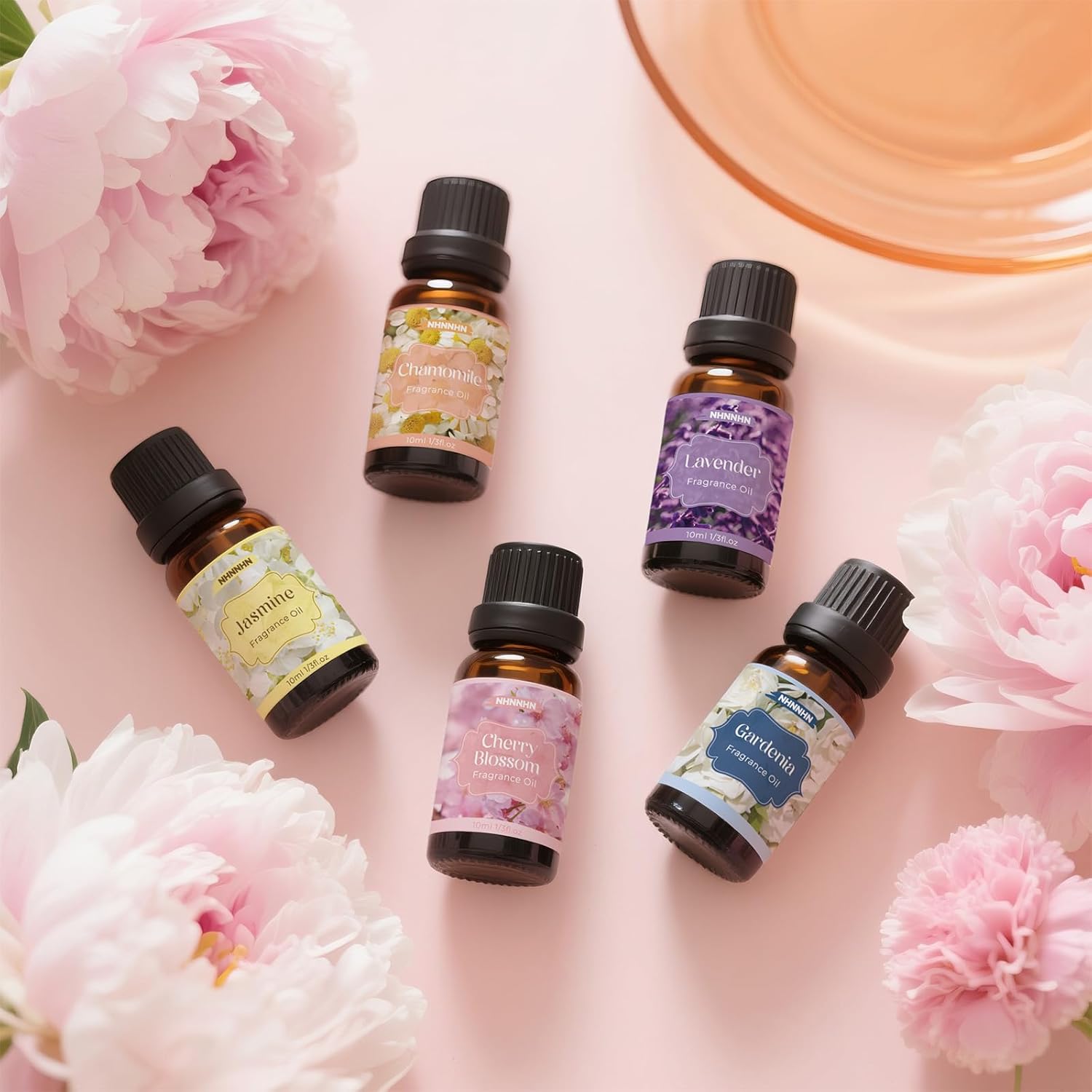 Floral Essential Oils Set - Pure Natural Fragrance Oils Blends for Diffuser - Lavender, Rose, Jasmine, Cherry Blossom, Gardenia, Chamomile, Candle & Soap Making | Aromatherapy Oils for Home, 6x10ml 2 Floral Essential Oils Set - Pure Natural Fragrance Oils Blends for Diffuser - Lavender, Rose, Jasmine, Cherry Blossom, Gardenia, Chamomile, Candle & Soap Making | Aromatherapy Oils for Home, 6x10ml - الصورة 2