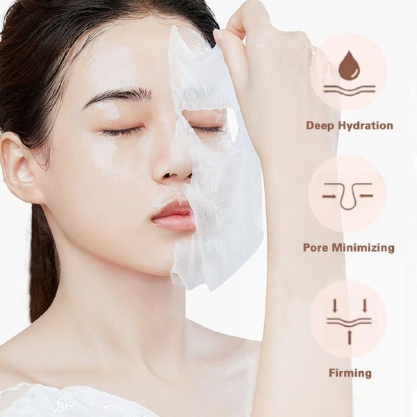 ⁦KASTWAVE Collagen Face Mask, Deep Collagen Niacinamide Vitamin C Mask, Anti Wrinkle Lifting Moisturizing Face Mask, Smooth & Tight Skin, Overnight Hydrogel Mask, Helps Reduce Fine Lines(4 Pack)⁩ - الصورة ⁦3⁩