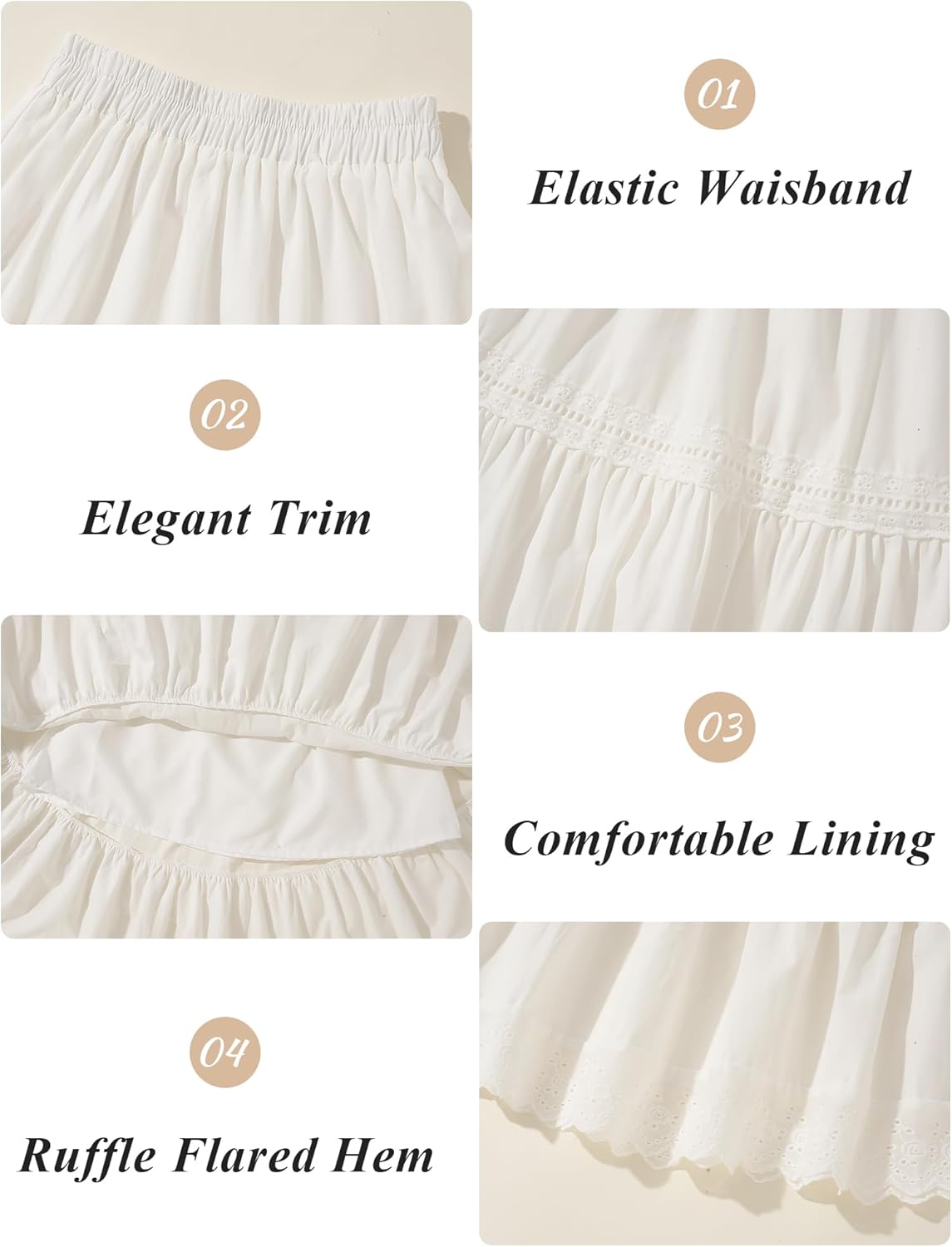 SEAUR Girls Maxi Skirt with Ruffle Tier Casual Kids Skirt with Pocket A-Line Elastic Waist Cotton Blend School Daily Casual Party Summer Wear 3-12 Years 5 SEAUR Girls Maxi Skirt with Ruffle Tier Casual Kids Skirt with Pocket A-Line Elastic Waist Cotton Blend School Daily Casual Party Summer Wear 3-12 Years - الصورة 5