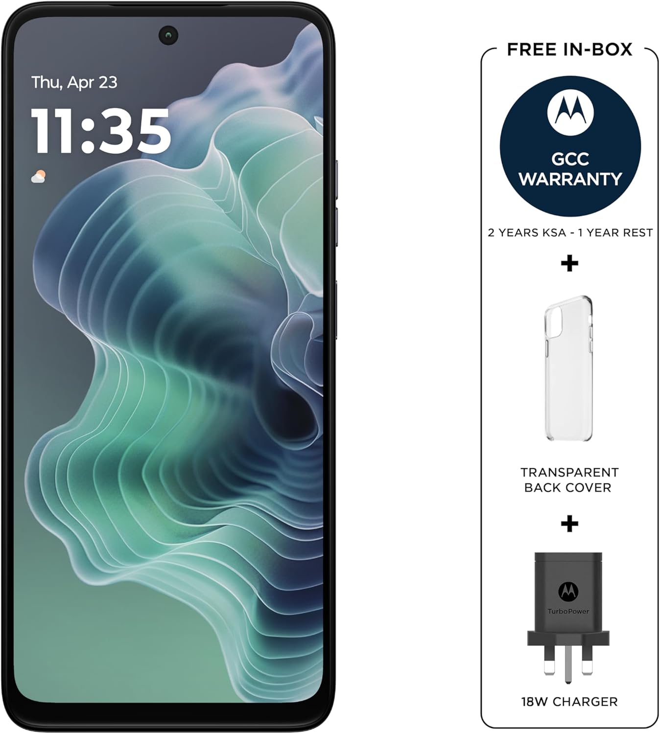 موتورولا G35 5G، ذاكرة RAM 8+8GB، شريحة اتصال PSIM، روم 128GB، يونيسوك T760، شاشة POLED 6.7 انش 120Hz، اندرويد 14، اسود 2 موتورولا G35 5G، ذاكرة RAM 8+8GB، شريحة اتصال PSIM، روم 128GB، يونيسوك T760، شاشة POLED 6.7 انش 120Hz، اندرويد 14، اسود - الصورة 2