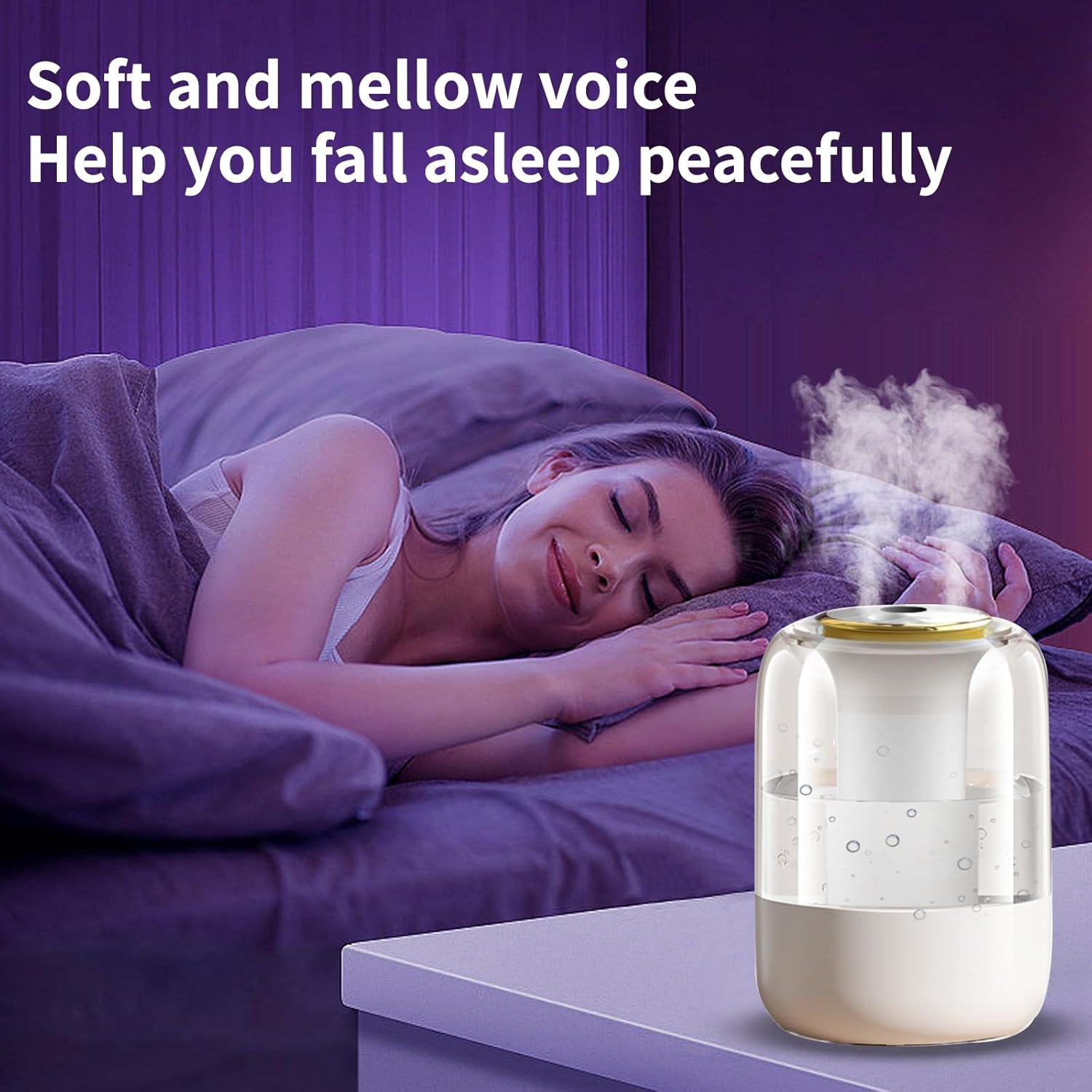 Lukione 2L Humidifiers for Bedroom with Night Light, Cool Mist Humidifier for Home, Quiet Operation with 360° Rotation- 2 Filter Sponge, USB Plug,for Home, Office, for 20-40 ㎡ 7 Lukione 2L Humidifiers for Bedroom with Night Light, Cool Mist Humidifier for Home, Quiet Operation with 360° Rotation- 2 Filter Sponge, USB Plug,for Home, Office, for 20-40 ㎡ - الصورة 7