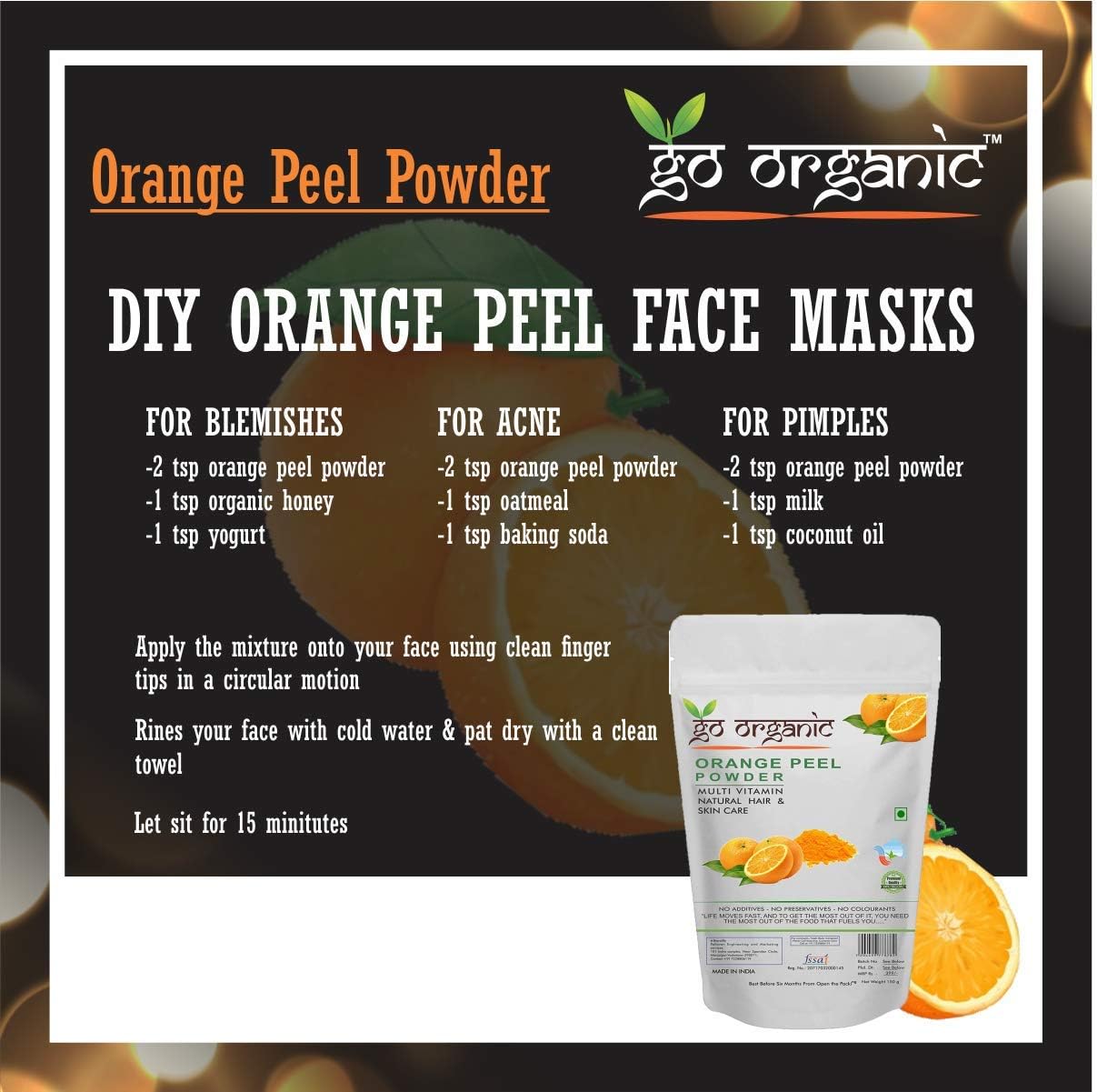 مسحوق قشر البرتقال العضوي من جو 150 جرام لنوع البشرة مزيجة اورجانيك مختلطه 5 مسحوق قشر البرتقال العضوي من جو 150 جرام لنوع البشرة مزيجة اورجانيك مختلطه - الصورة 5