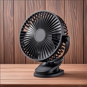 USB Desk Fan, Small But Powerful, Personal Portable Clip-on Fan with 3 Speeds Wind, 720° Rotate Personal Fan for Home or Office, Black