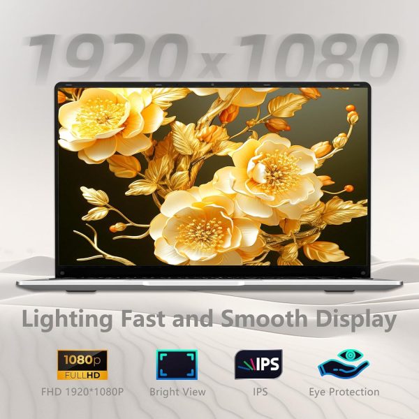 ⁦15.6 inch Laptop, Laptops with Celeron N4000, 2025 Gaming Laptop for 8GB LPDDR4 256GB SSD, IPS FHD 1920x1080, WiFi+BT4.2+Mini HDMI+TF Card Slot, Traditional Laptops Computers Convertible 180° Netbook⁩ - الصورة ⁦5⁩