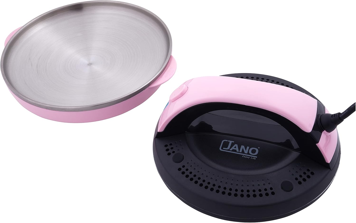 JANO 600W Electric Crepe Maker Non-Stick Coating, Pink, E05308 2 Years warranty 2 JANO 600W Electric Crepe Maker Non-Stick Coating, Pink, E05308 2 Years warranty - الصورة 2