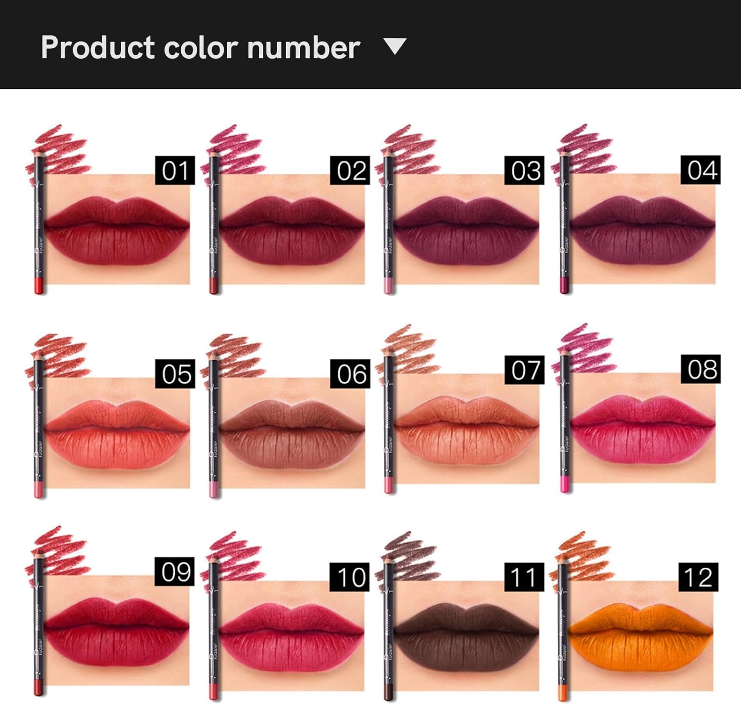 Xiquzal Matte Lip Liner Pencil Set, 12pcs Ultra Long Lasting Nude Matte Lip Liner, Waterproof Long Lasting Matte Lip Pencil, for Women Lipstick Pencil Lifter Gifts, Professional Lip Makeup Pencil (02) 6 Xiquzal Matte Lip Liner Pencil Set, 12pcs Ultra Long Lasting Nude Matte Lip Liner, Waterproof Long Lasting Matte Lip Pencil, for Women Lipstick Pencil Lifter Gifts, Professional Lip Makeup Pencil (02) - الصورة 6