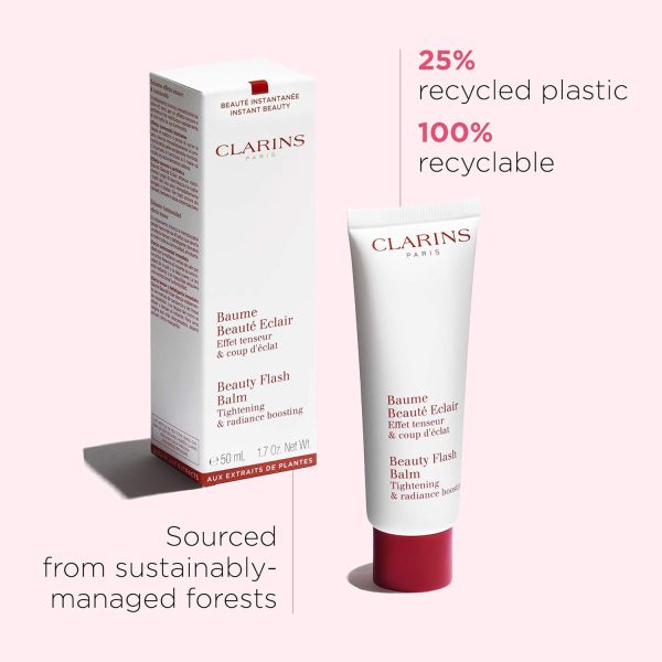 ⁦Clarins Beauty Flash Balm 50ml | Radiance Boosting Face Cream with Acerola & Prickly Pear Extracts | Instant Glow & Firming Treatment for Dull, Tired Skin⁩ - الصورة ⁦7⁩