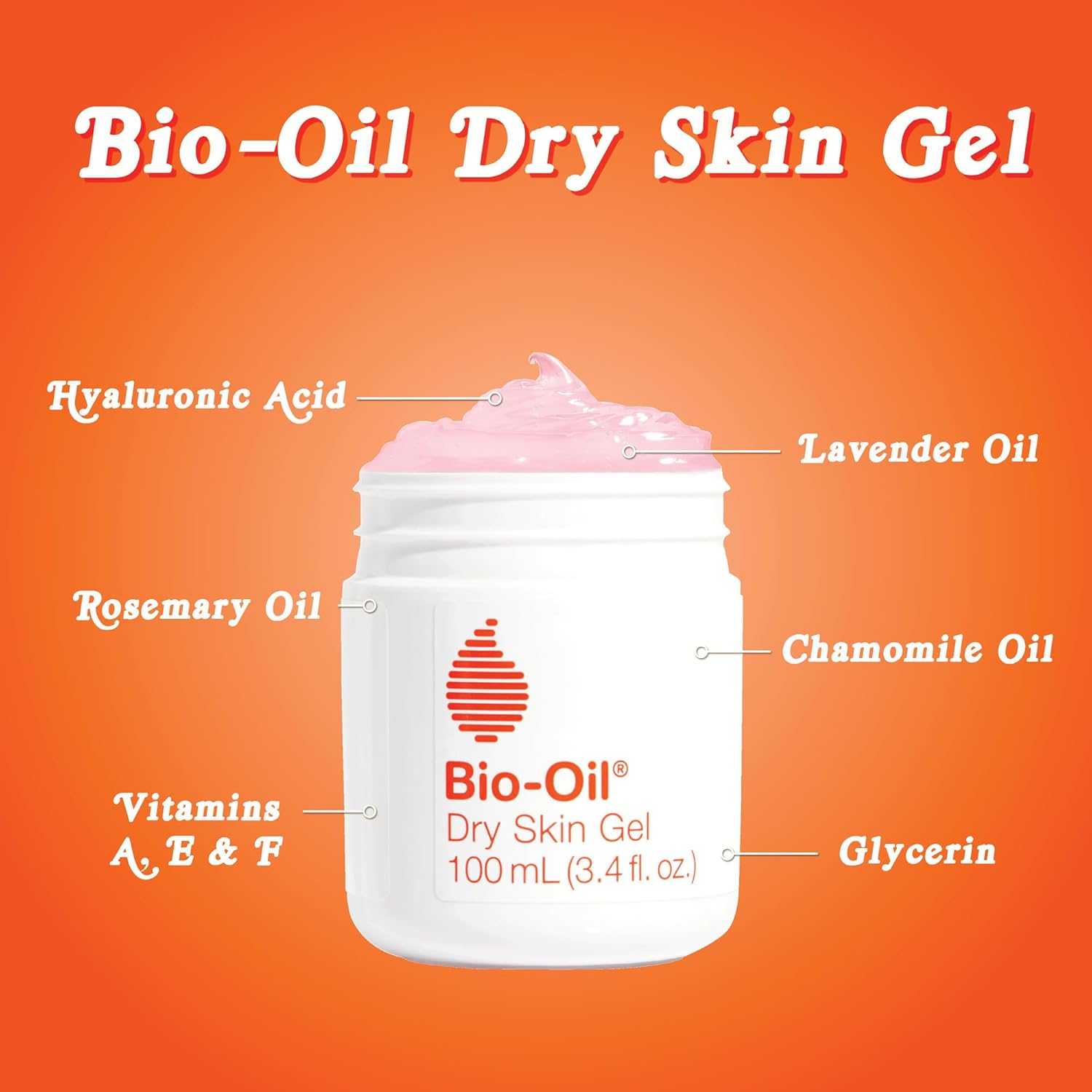 Bio-Oil Dry Skin Gel, Face and Body Moisturizer, Fast Absorbing Hydration, with Soothing Emollients and Vitamin B3, Non-Comedogenic, 3.4 Oz 6 Bio-Oil Dry Skin Gel, Face and Body Moisturizer, Fast Absorbing Hydration, with Soothing Emollients and Vitamin B3, Non-Comedogenic, 3.4 Oz - الصورة 6