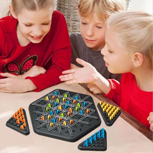 ⁦XICEN Chain Triangle Chess Game, Board Games for Family Night, Family Games for Kids and Adults, 2 to 4 Players, Interactive Brain Teaser⁩ - الصورة ⁦5⁩