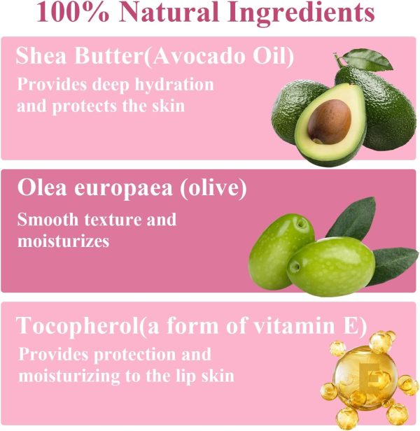 ⁦2 Pcs Summer Lip Butter Balm, Tinted Hydrating Lip Gloss Nourishing Lip Mask for Smooth, Soft, Non-Sticky Shine, Perfect for Dry Lips⁩ - الصورة ⁦7⁩