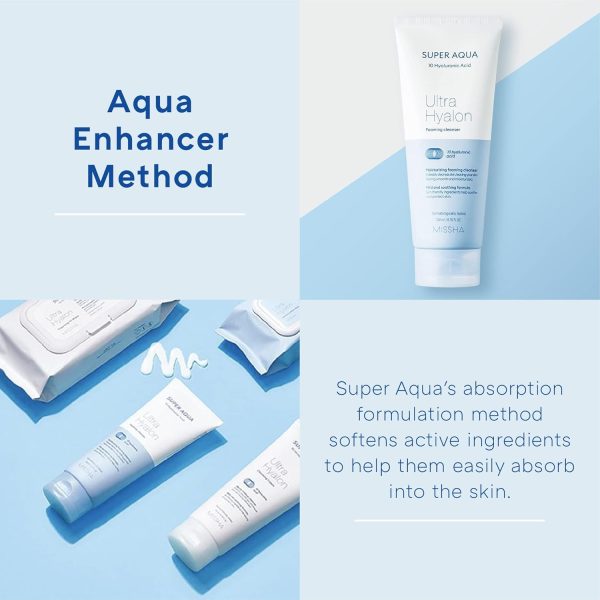 ⁦Missha Super Aqua Ultra Hyalron Foaming Cleanser 200ML 7226⁩ - الصورة ⁦6⁩