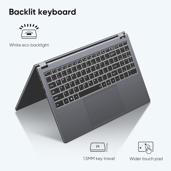 ⁦AE86 15.6" 2-in-1 Laptop | 16GB DDR4 RAM 512GB Storage | AMD Ryzen 3 3200U (up to 3.5GHz) | AMD Radeon Vega 3 | FHD Touchscreen | Windows 11 Pro | Wi-Fi 5 | BT5.1 | RJ45 | Backlit Keyboard (Upgraded)⁩ - الصورة ⁦7⁩