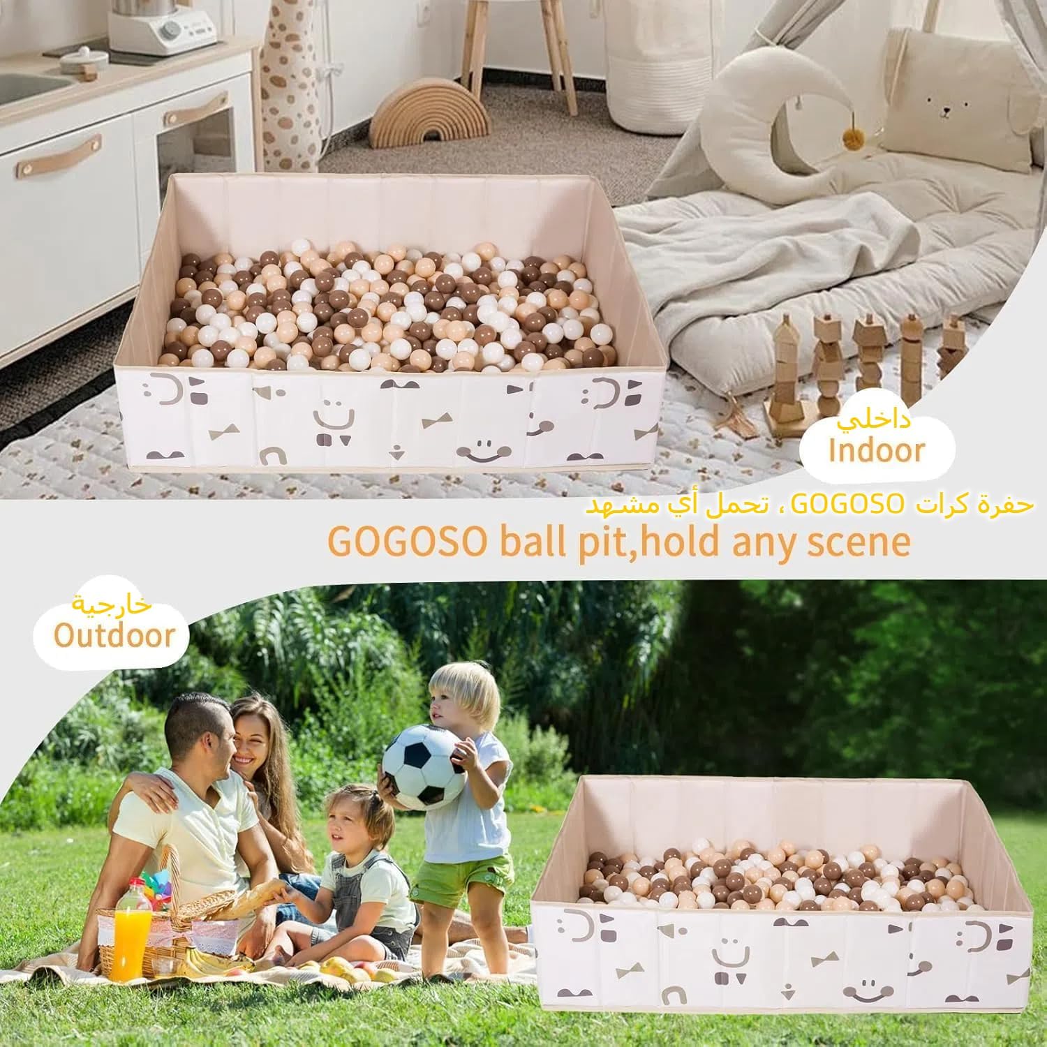 حوض سباحة قابل للطي للاطفال من زيسين، حفرة كرات مربعة للاطفال الصغار، حفرة كرات كبيرة ناعمة للاطفال، بيت لعب قابل للطي مع شنطة تخزين 2 حوض سباحة قابل للطي للاطفال من زيسين، حفرة كرات مربعة للاطفال الصغار، حفرة كرات كبيرة ناعمة للاطفال، بيت لعب قابل للطي مع شنطة تخزين - الصورة 2