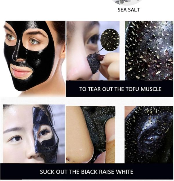 ⁦NOVOLAN Black Salt Facial Mask Deep Cleansing Peel-Off Mask 120ml, Detoxifies & Purifies, Clears Clogged Pores, Exfoliates Dead Skin Cells, Reduces Excess Oil, Enhances Absorption of Skincare Products⁩ - الصورة ⁦4⁩