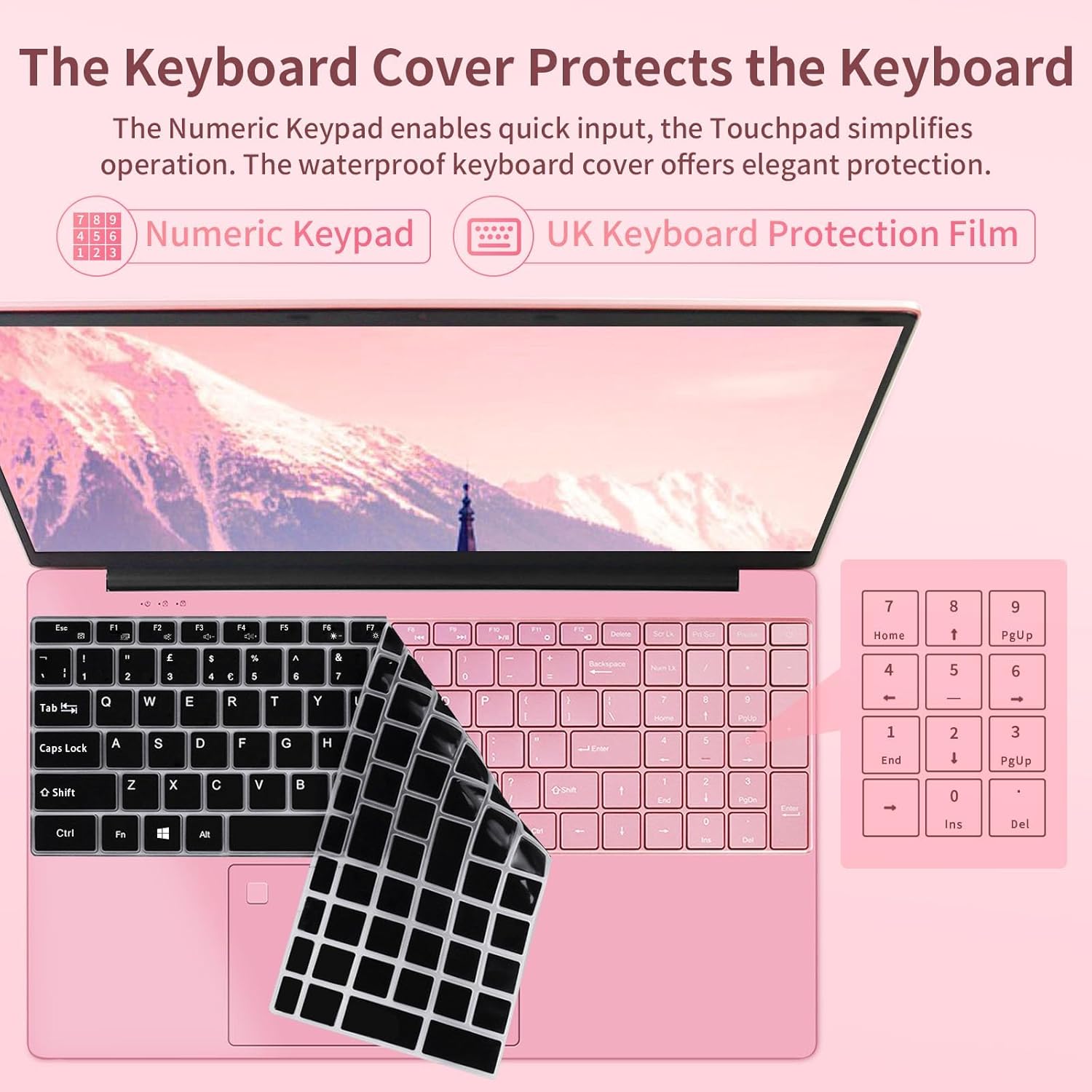 BINHENGLON 15.6 inch Laptops Computer Celeron N95 FHD 16G RAM SSD Large Screen Bluetooth 5.0 Fingerprint Laptop Windows 11 Ultrabook Wi-Fi 2.4GHz/5GHz, USB3.0(Rose Gold, 16G+512GB SSD) 4 BINHENGLON 15.6 inch Laptops Computer Celeron N95 FHD 16G RAM SSD Large Screen Bluetooth 5.0 Fingerprint Laptop Windows 11 Ultrabook Wi-Fi 2.4GHz/5GHz, USB3.0(Rose Gold, 16G+512GB SSD) - الصورة 4