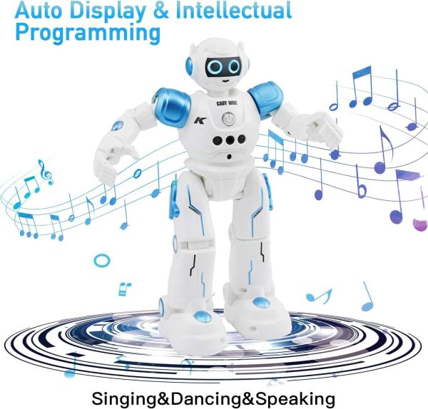 ⁦Arabest RC Robot for Kids - Rechargeable Intelligent Programmable Robot With Infrared Controller, Remote Control, Gesture Sensing, Interactive Walking, Singing and Dancing⁩ - الصورة ⁦5⁩