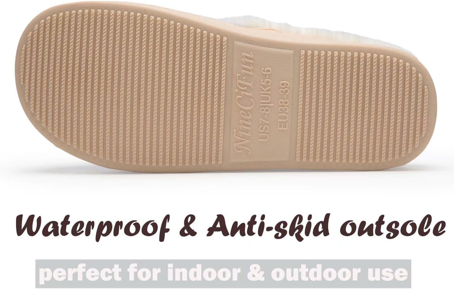 NineCiFun Women's Slip on Fuzzy Slippers Memory Foam House Slippers Outdoor Indoor Warm Plush Bedroom Shoes Scuff with Fur Lining 6 NineCiFun Women's Slip on Fuzzy Slippers Memory Foam House Slippers Outdoor Indoor Warm Plush Bedroom Shoes Scuff with Fur Lining - الصورة 6