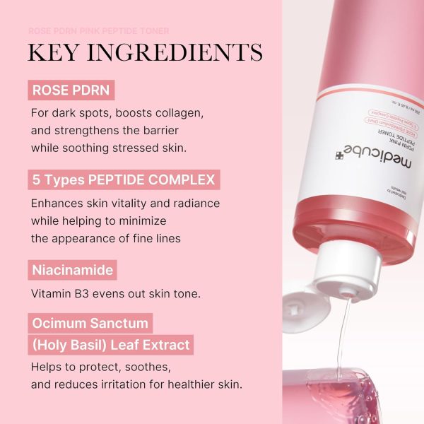 ⁦Medicube PDRN Pink Deer Soothing Toner, Lotion, PDRN, Salmon Injection, Hypoallergenic, Beam, Wiping Lotion, Moisture Moisturizing, Moist Lotion, Oily Skin, Skin Care, Korean Cosmetics⁩ - الصورة ⁦3⁩