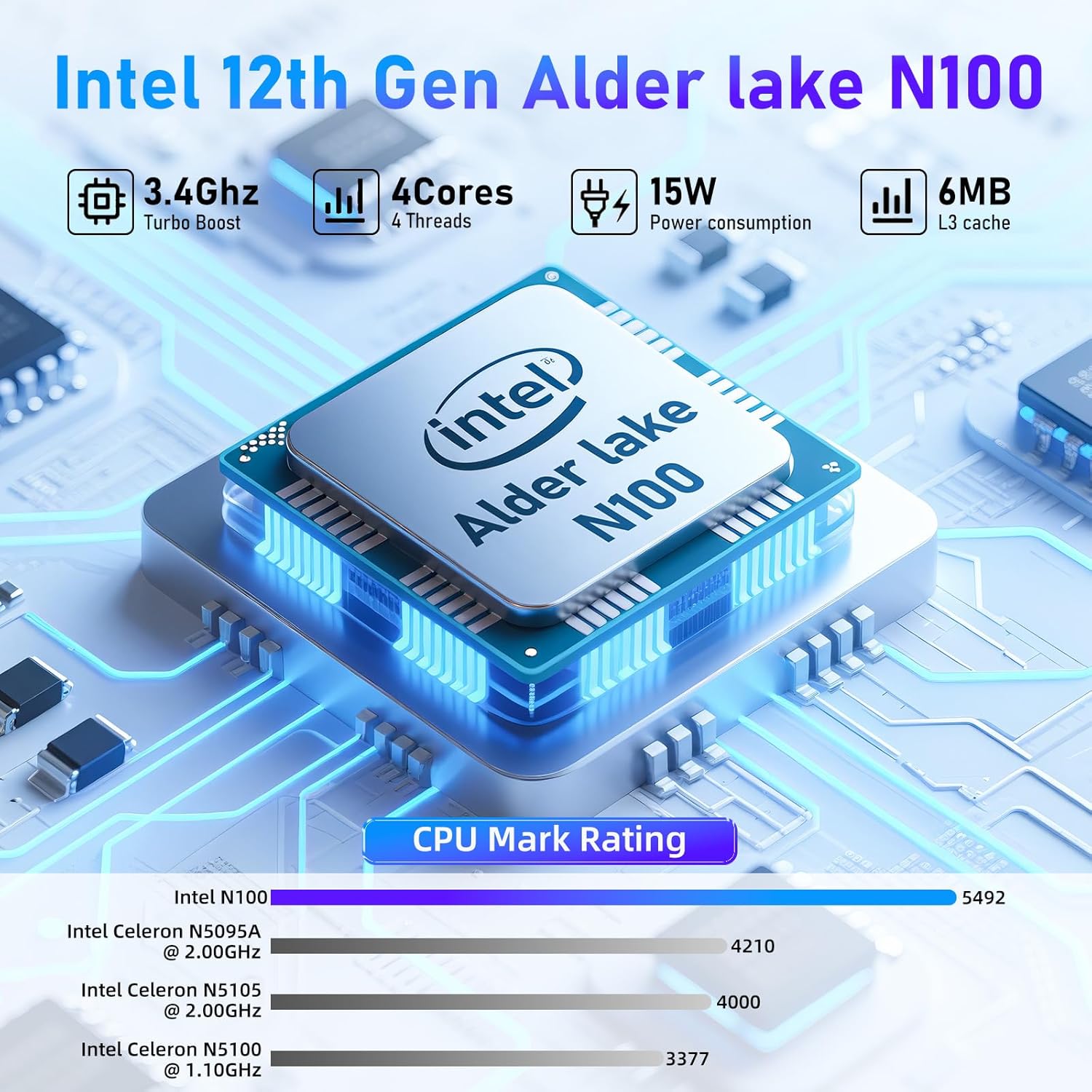 MITUNTUN 16 Inch Gaming Laptop Computer, 2025 Win 11 Pro Lap Top 16GB DDR4 RAM 1TB SSD, Processor N100(Up to 3.4GHz), 1200p FHD IPS Display, Backlit Keyboard, 6000mAh, Portatil for Game & Business 2 MITUNTUN 16 Inch Gaming Laptop Computer, 2025 Win 11 Pro Lap Top 16GB DDR4 RAM 1TB SSD, Processor N100(Up to 3.4GHz), 1200p FHD IPS Display, Backlit Keyboard, 6000mAh, Portatil for Game & Business - الصورة 2