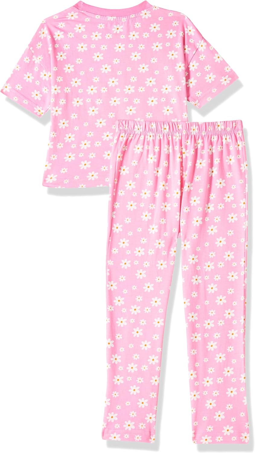 T2F Girls Cotton Printed Oversized Fit Crop Top and Pant Pajama Set 2 T2F Girls Cotton Printed Oversized Fit Crop Top and Pant Pajama Set - الصورة 2