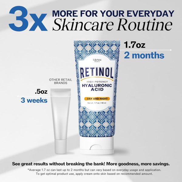 ⁦LilyAna Naturals Retinol cream Moisturizer 1.7 Oz⁩ - الصورة ⁦5⁩
