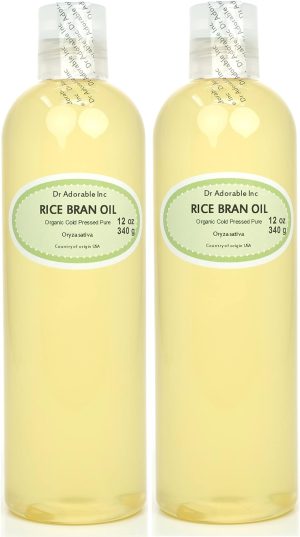 Dr Adorable - 24 oz - Rice Bran Oil - 100% Pure Natural Premium Organic Cold Pressed (2 of 12 oz)