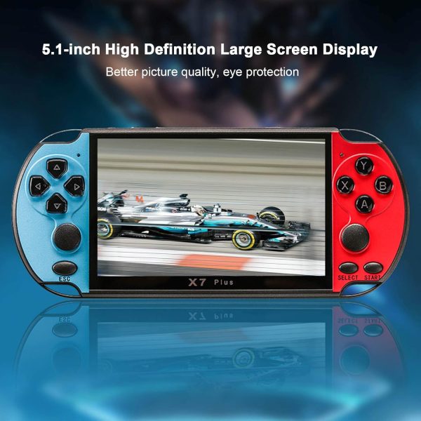 ⁦Morelian 5.1inch X7 Plus Video Game Console Handheld Game Players Double Rocker 8GB Memory Built in 1000 Games MP5 Game Controller⁩ - الصورة ⁦5⁩