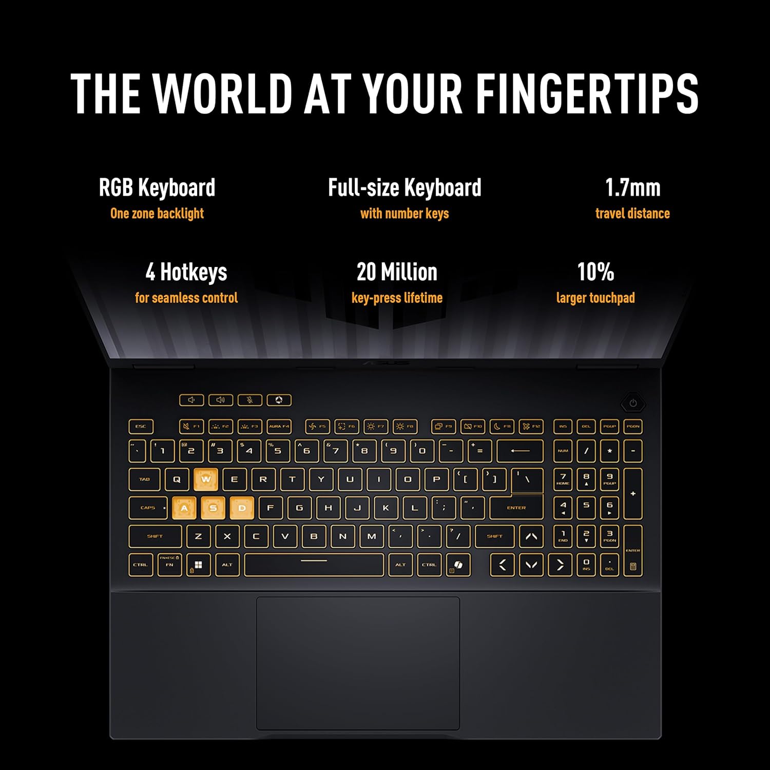 ASUS TUF Gaming F16 (2025) Gaming Laptop, 16” FHD+ 165Hz 16:10 Display, Intel® Core™ i5 Processor 13450HX, NVIDIA® GeForce RTX™ 5050, 16GB DDR5, 512GB PCIe Gen4 SSD, Wi-Fi 6E, Win 11 Home 7 ASUS TUF Gaming F16 (2025) Gaming Laptop, 16” FHD+ 165Hz 16:10 Display, Intel® Core™ i5 Processor 13450HX, NVIDIA® GeForce RTX™ 5050, 16GB DDR5, 512GB PCIe Gen4 SSD, Wi-Fi 6E, Win 11 Home - الصورة 7