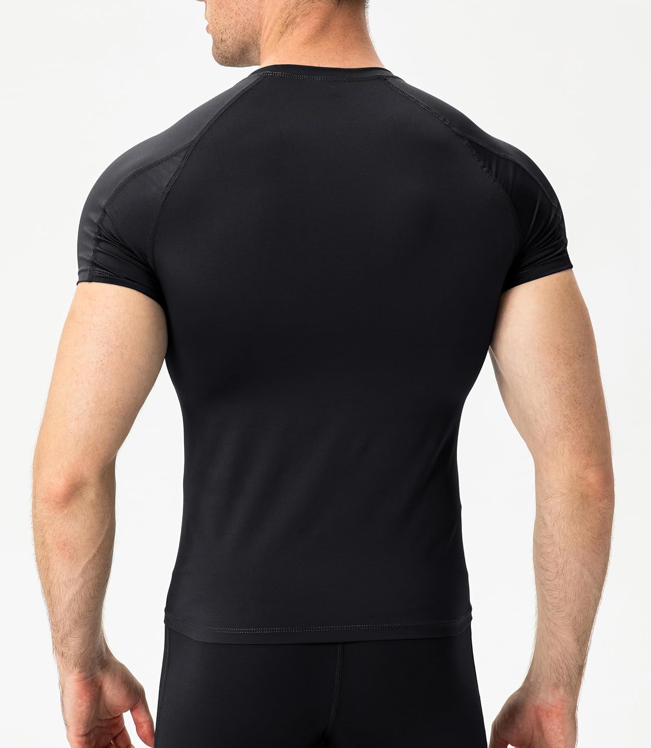 Men's Compression Shirts Short Sleeve Workout Sports T-Shirts Dry Fit Running Tops Gym Base Layer Undershirts 3 Men's Compression Shirts Short Sleeve Workout Sports T-Shirts Dry Fit Running Tops Gym Base Layer Undershirts - الصورة 3