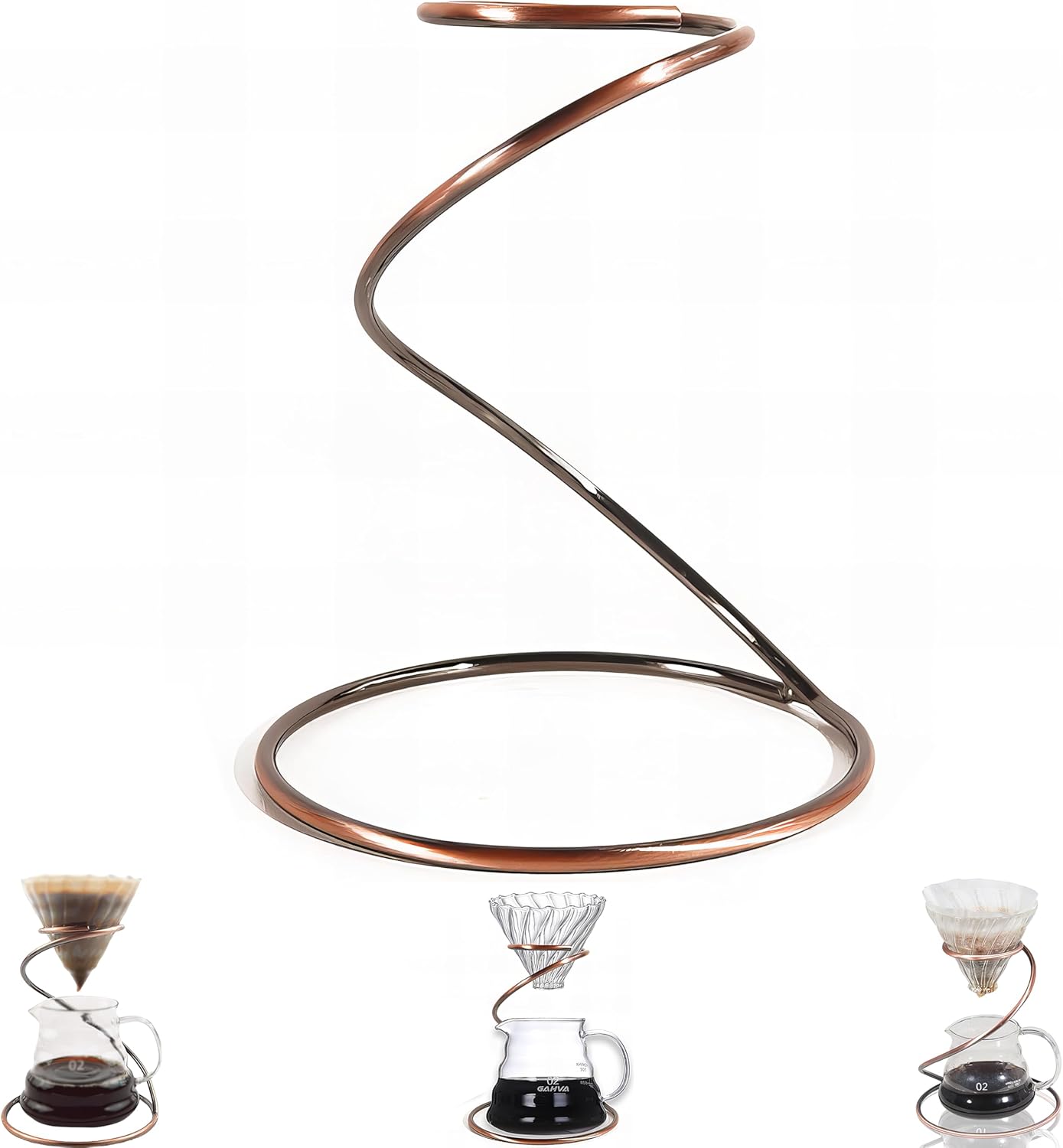 GAHVA V60 02 Coffee Set Drip Coffee Maker Funnel Coffee Holder with Filters 8 GAHVA V60 02 Coffee Set Drip Coffee Maker Funnel Coffee Holder with Filters - الصورة 8