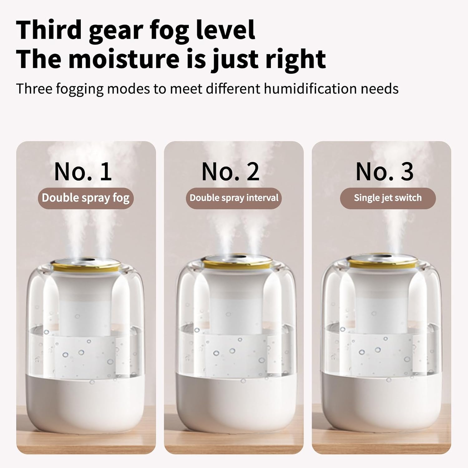 Lukione 2L Humidifiers for Bedroom with Night Light, Cool Mist Humidifier for Home, Quiet Operation with 360° Rotation- 2 Filter Sponge, USB Plug,for Home, Office, for 20-40 ㎡ 3 Lukione 2L Humidifiers for Bedroom with Night Light, Cool Mist Humidifier for Home, Quiet Operation with 360° Rotation- 2 Filter Sponge, USB Plug,for Home, Office, for 20-40 ㎡ - الصورة 3