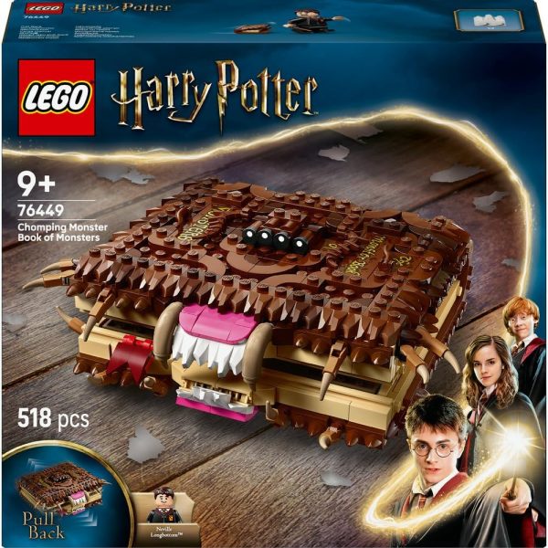 ⁦LEGO Harry Potter Chomping Monster Book Of Monsters – Interactive Toy with Pull-Back Motor & Chomping Mouth – incl. Neville Longbottom Minifigure - Gift for 9+ Year Old Boys, Girls & Fans - 76449⁩ - الصورة ⁦9⁩