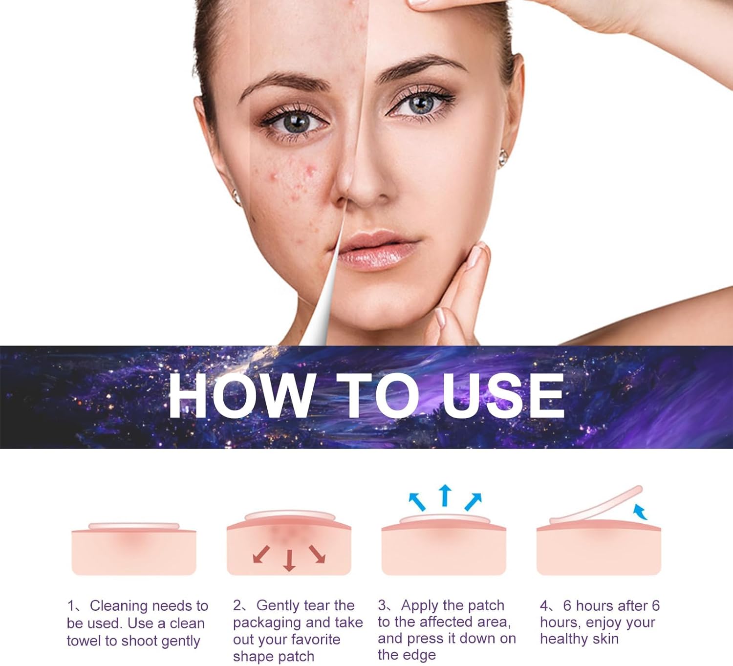 رقع بثور على شكل نجوم، 180 رقعة بثرة للوجه، رقع حب الشباب الغروانية المائية، رقع البثور والنجوم، رقع زيت لزيتس والعيوب والكسر، مقاومة للماء وجيدة التهوية للبشرة المعرضة لحب الشباب 4 رقع بثور على شكل نجوم، 180 رقعة بثرة للوجه، رقع حب الشباب الغروانية المائية، رقع البثور والنجوم، رقع زيت لزيتس والعيوب والكسر، مقاومة للماء وجيدة التهوية للبشرة المعرضة لحب الشباب - الصورة 4