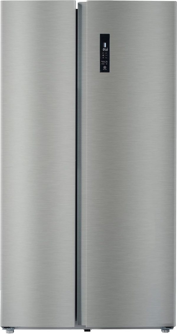 Super General 562 Liter 19.9 Cubic Feet Side By Side Refrigerator With Inverter Compressor, Model No KSGR865SBS/KSGR866SBS with 2 Years Warranty, Silver/Inox.